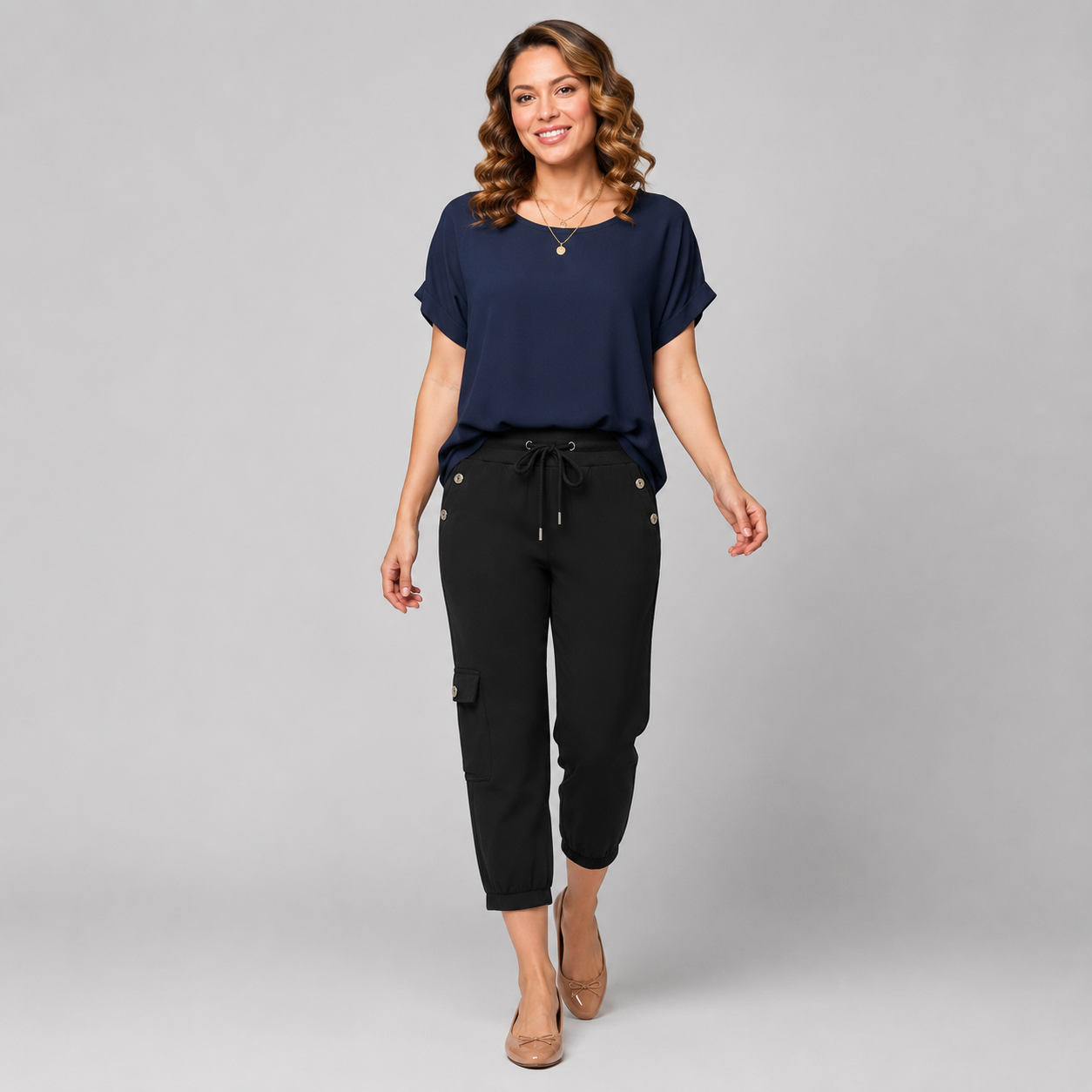 Damen Cargo-Jogginghose | Elastischer Bund & Beinabschluss