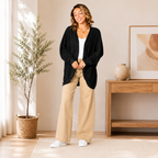 Damen Strickjacke mit offener Front | Leicht & Locker Geschnitten