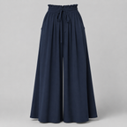Damen Palazzo-Hose | Paperbag-Bund & Falten-Details