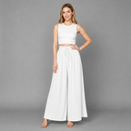 Damen Palazzo-Hose | Paperbag-Bund & Falten-Details