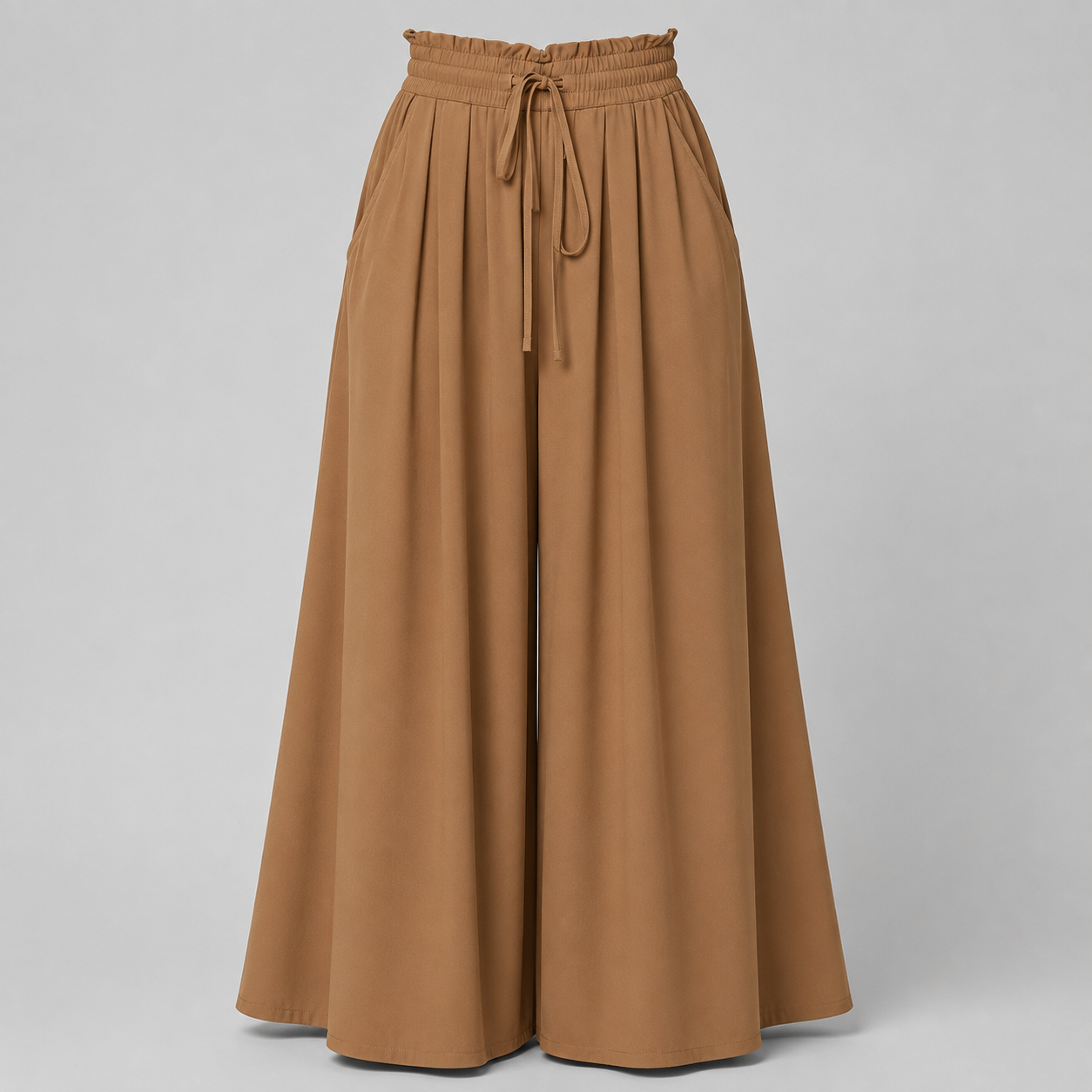 Damen Palazzo-Hose | Paperbag-Bund & Falten-Details