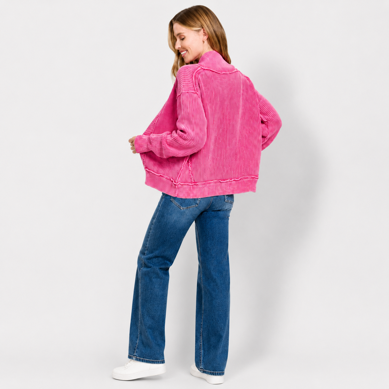 Damen Strickjacke mit Knopfleiste | Weich & Locker Geschnitten